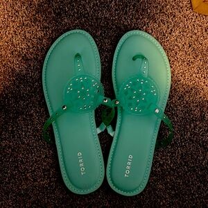 Light teal sandals